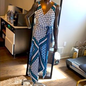 Zara wrap midi dress NWT